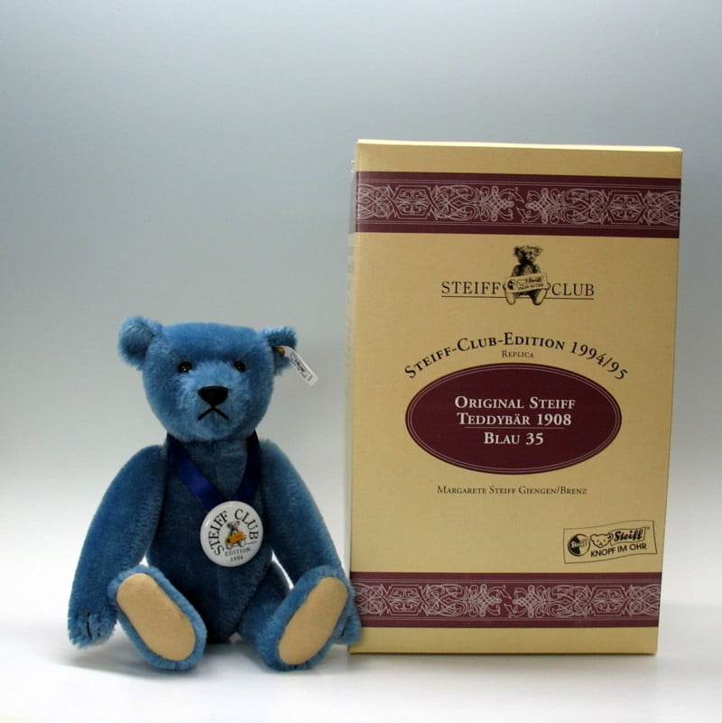 Purchase Steiff 420047 Steiff Club 1994 Blue Teddy Bear 1908 Replica LE Growler at World Of Bears