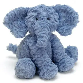 Jellycat FW6EUS Fuddlewuddle Elephant Medium Blue Sitting Plush Soft Toy