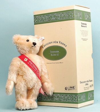 Steiff 650901 Teddy Bear Blond 90 Years Vedes Limited Edition Jointed Mohair product image