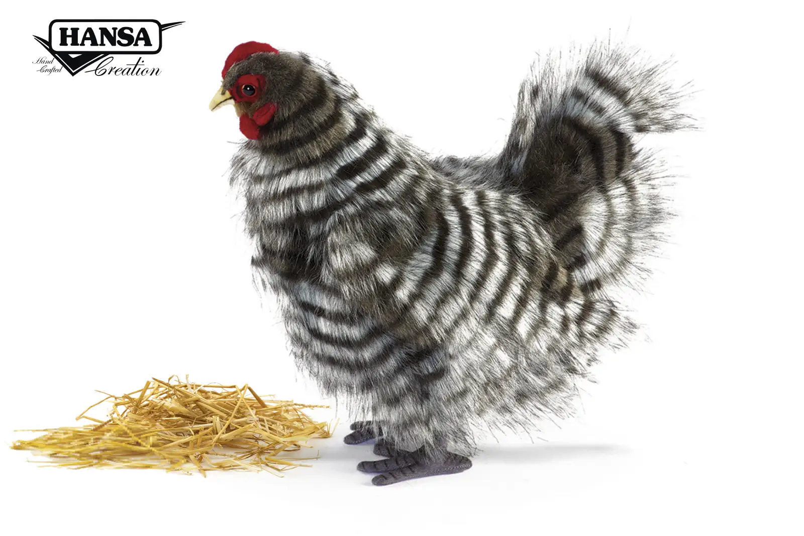 Hansa 6479 Japanese Chicken standing Poseable realistic plush toy product image