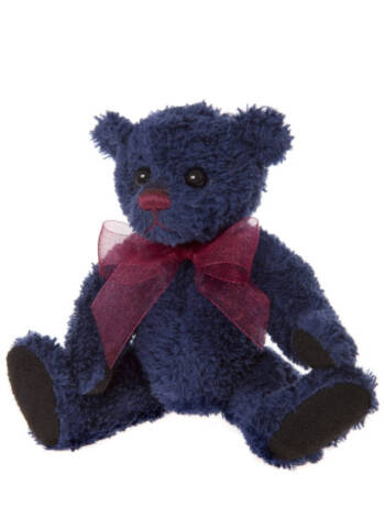 Charlie Bears Denim Bear Plush Keyring/Bag Charm with Organza Bow product image