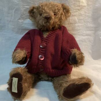 Deans Rag Book Co Hugo Cardigan Jointed Mohair Teddy Limited Edition