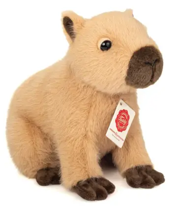 Hermann 92344 Capybara Sitting Golden Brown Plush Soft Toy product image