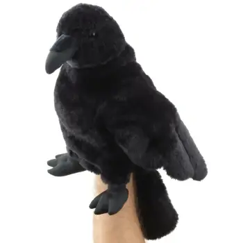 Uni Toys S00244 Raven Bird Black 31cm Hand Puppet with Swivel Head product image