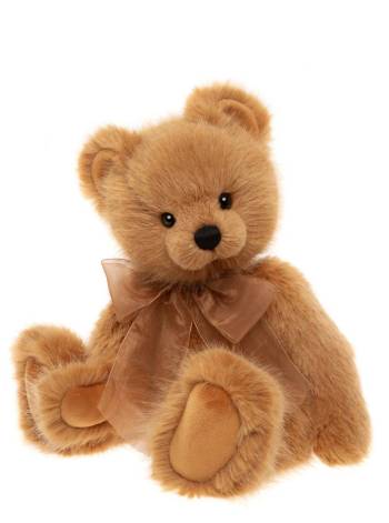 Charlie Bears Acer Golden Brown Plush Jointed Bear With Brown Organza Bow+ product image
