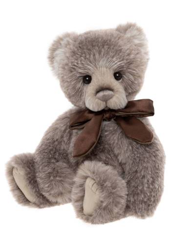 Charlie Bears Norman Dusty Brown Soft Plush Jointed Bear With Bow product image