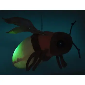 Uni Toys R91052-1 Light-Up Firefly 17cm Insect Soft Plush Toy with Hanging Loop product image